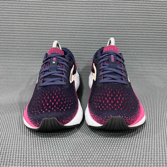 Brooks Ghost 16 Red Navy Blue Womens Athletic Running Walking Sneakers Size 9 - Picture 2 of 10